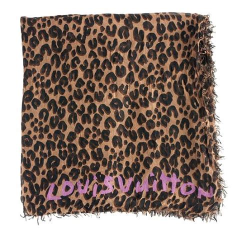 louis vuitton leopard scarf stephen sprouse|leopard stole Louis Vuitton.